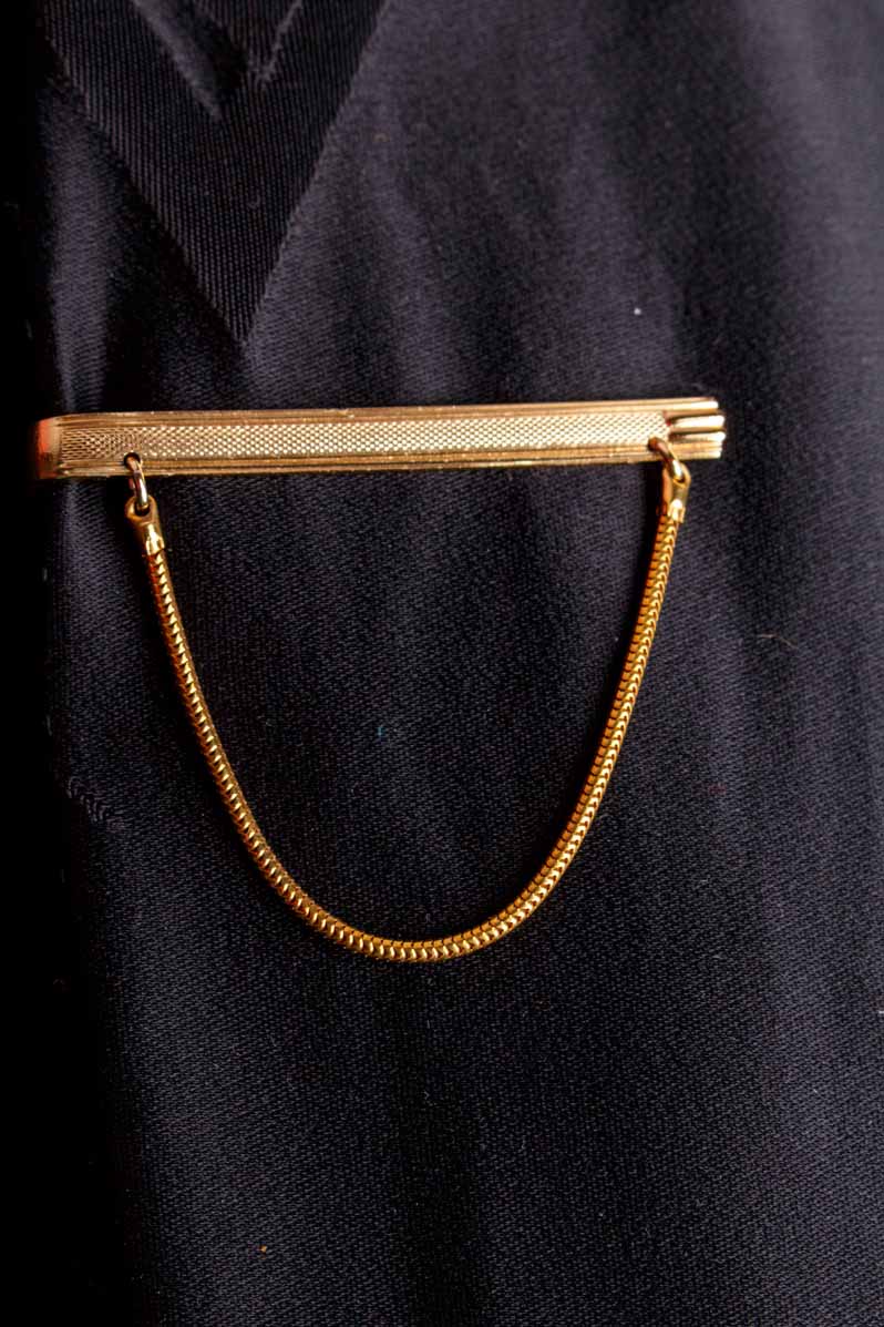 Krawattenklammer gold Schlangenkette