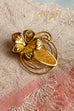 filigrane Brosche gold Blume