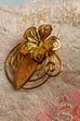filigrane Brosche gold Blume