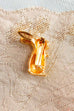 Vintage Kaninchen Brosche gold