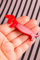 70s Anstecker roter Dackel