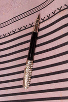 Anstecker Füller schwarz-silber