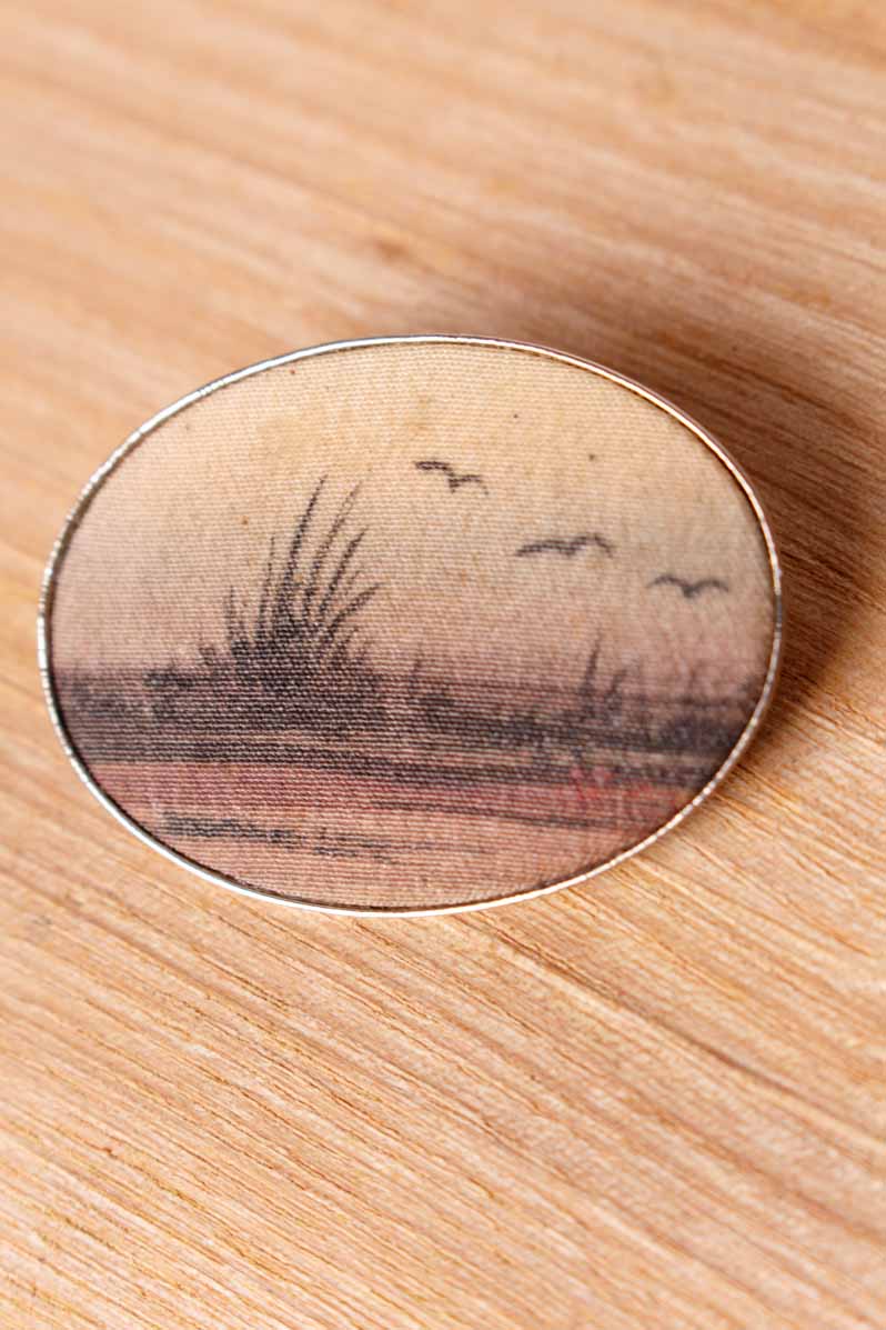 Brosche Miniaturgemälde