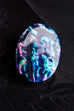 Anstecker Abalone blau irisierend