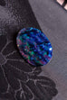 Anstecker Abalone blau irisierend