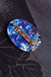Anstecker Abalone blau irisierend