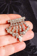 Elegante Strass Brosche beweglich