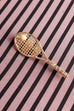Vintage Brosche Tennisschläger