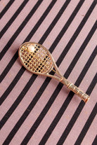Vintage Brosche Tennisschläger