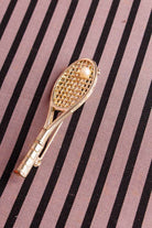 Vintage Brosche Tennisschläger