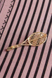 Vintage Brosche Tennisschläger