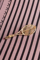 Vintage Brosche Tennisschläger
