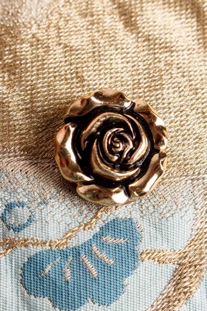 Tuchclip goldene Rose
