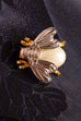 Brosche Biene silber + gold