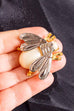 Brosche Biene silber + gold