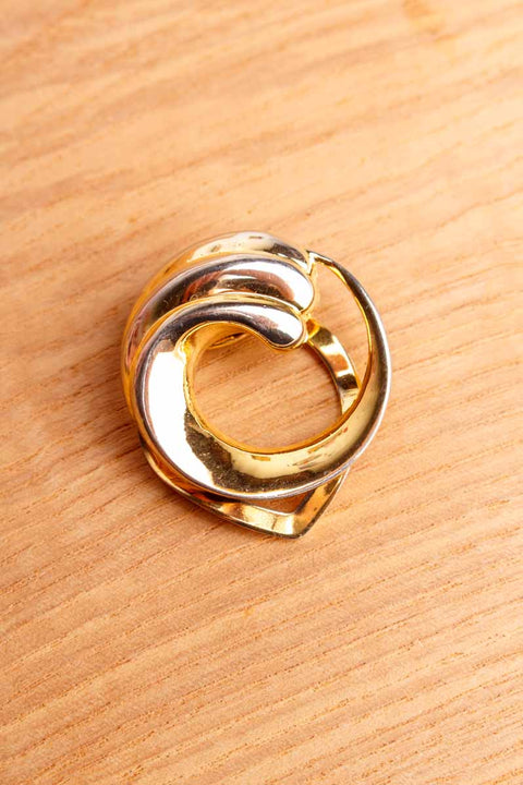 Vintage Tuchclip goldene Welle