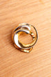 Vintage Tuchclip goldene Welle