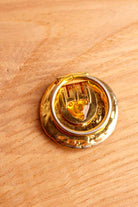Vintage Tuchclip gold mit Muschel