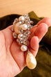 VGT DIOR Brosche Strass + Perlen 1968