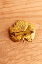 70s Brosche filigranes Ahornblatt