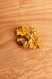 VTG Brosche goldener Käfer mit Strass