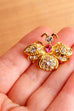 VTG Brosche goldener Käfer mit Strass