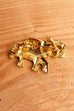 VTG Brosche gold schwarz Elefant Glitzer