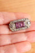 Vintage Strass Brosche Art Deco