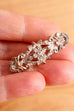 Vintage Strass Brosche silber