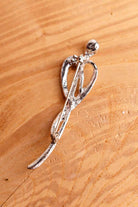 Vintage Strass Brosche silber Engel