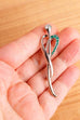 Vintage Strass Brosche silber Engel