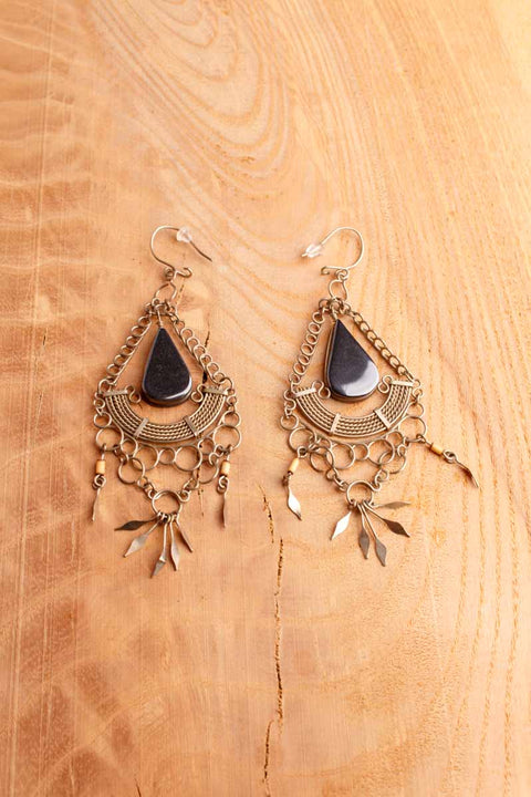 Boho Ohrhänger aus Peru Silberdraht