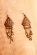Boho Ohrhänger aus Peru Messing+Kokos