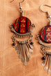 Boho Ohrhänger aus Peru silber+Keramik