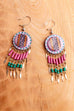 Boho Ohrhänger Peru silber+lila Keramik