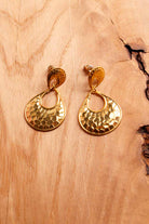Boho Ohrhänger gold mit Struktur