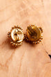 60s ausgefallene Ohrclips gold Perlen