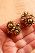 60s ausgefallene Ohrclips gold Perlen