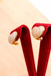 80s Ohrclips goldenes Herz mit Glitzer