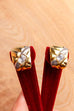 80er Jahre Ohrclips gold mit Glitzer