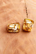 80er Jahre Ohrclips gold mit Glitzer