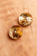 80s Ohrclips silber-gold Swirls