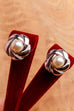 80s Ohrclips silber mit Perle