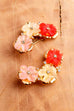 60s Ohrclips gold Blumen