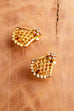 80s Ohrclips gold + Glitzer