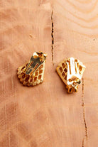 80s Ohrclips gold + Glitzer