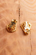 80s Ohrclips gold + Glitzer