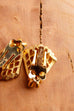 80s Ohrclips gold + Glitzer