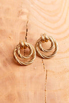 80s Ohrstecker gold rund Ringe