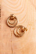 80s Ohrstecker gold rund Ringe